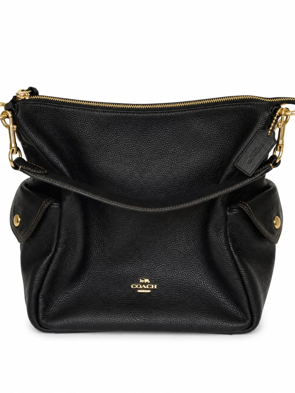 Coach Bailey Hobo Pebble Leather Shoulder Bag